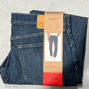 Eddie Bauer Men's Dark Blue Straight Jeans